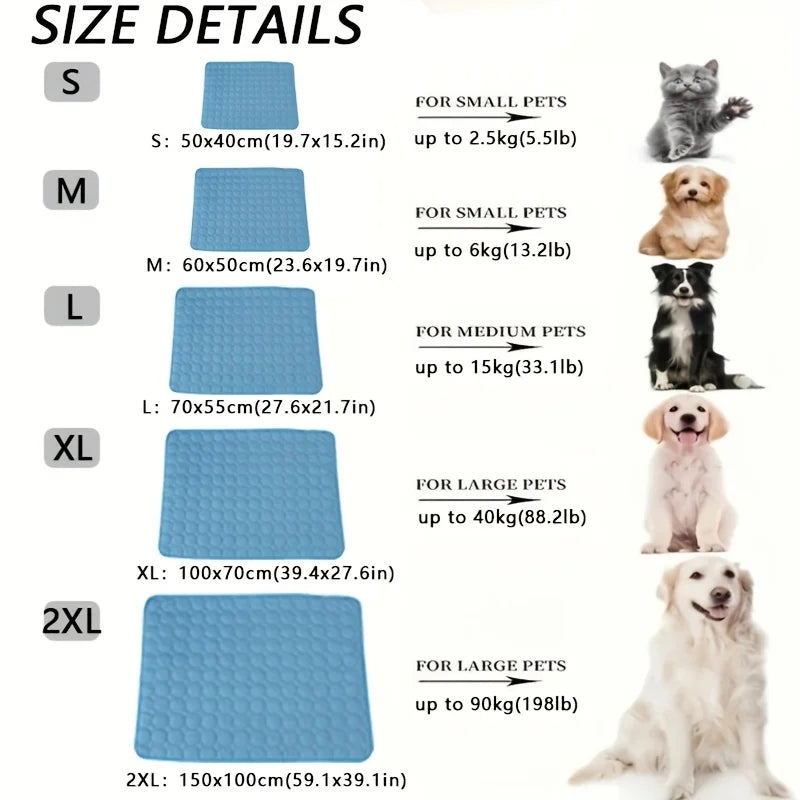 Tapis rafraîchissant multi-animaux guide des tailles